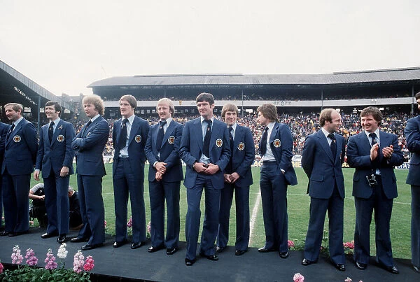 Scotland World Cup Squad 1978 at Hampden Park where they were cheered off by fans