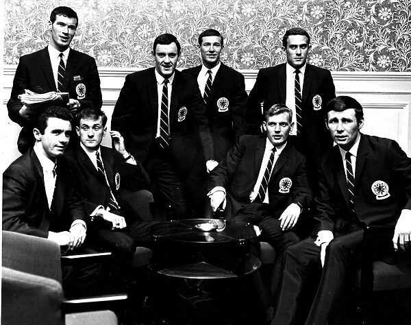 Scotland X1 football squad, May 1967. Pictured before leaving on world tour