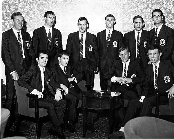Scotland X1 football squad, May 1967. Pictured before world tour