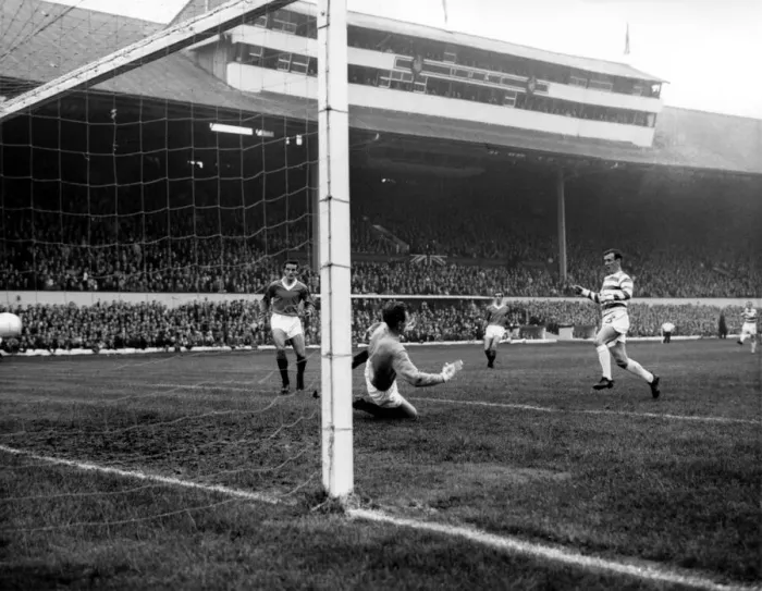 Framed Print : Scottish League Cup Final. Rangers v. Celtic. Bobby Lennox scores for Celtic Framed Print : Scottish League Cup Final. Rangers v. Celtic. Bobby Lennox scores for Celtic
