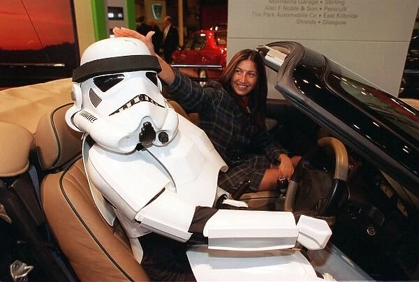 Scottish Motor Show in Glasgow November 1997 - Storm Trooper from Star Wars likes the MG
