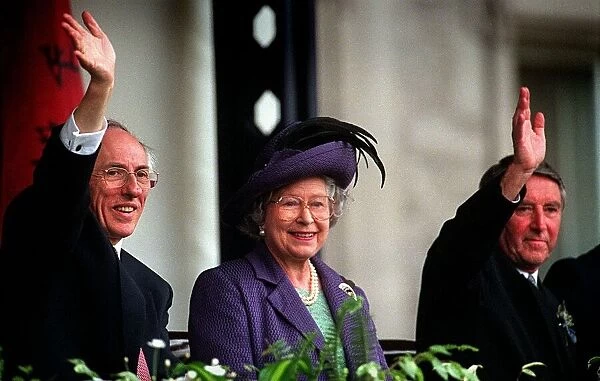 Scottish Parliament Opening Ceremony, July 1999 Queen Elizabeth II with Donald