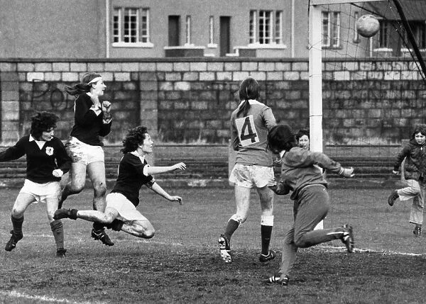 Scottish Womens Football Association Team in action, friendly match
