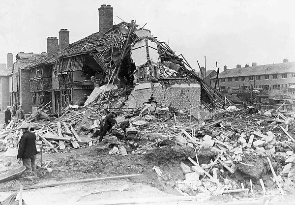 Scrattons Farm Estate, Ripple Road, Barking, Essex, after it was damaged in a World War