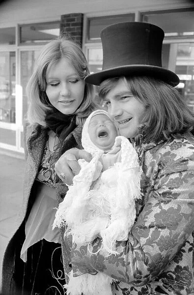 Screaming Lord Sutch and son and Thann Rendessy. February 1975 75-01011-009