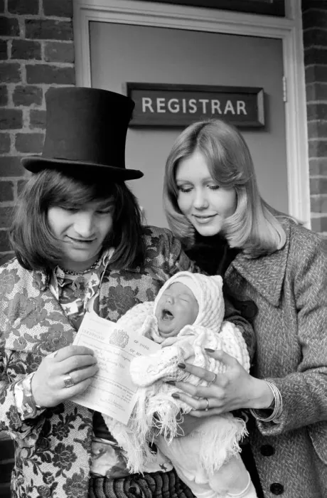 Framed Print : Screaming Lord Sutch and son and Thann Rendessy. February 1975 75-01011-007 Framed Print : Screaming Lord Sutch and son and Thann Rendessy. February 1975 75-01011-007