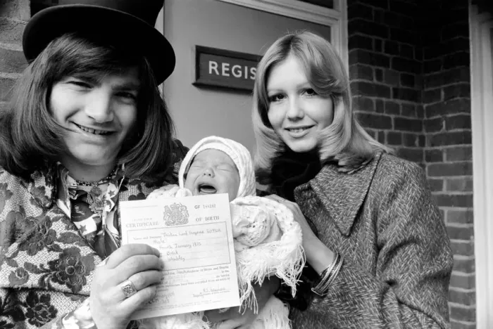 Framed Print : Screaming Lord Sutch and son and Thann Rendessy. February 1975 75-01011-003 Framed Print : Screaming Lord Sutch and son and Thann Rendessy. February 1975 75-01011-003