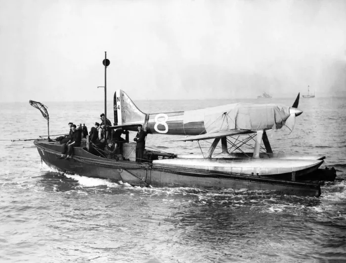 Framed Print : One of the sea planes which will take part in the Schneider Trophy race