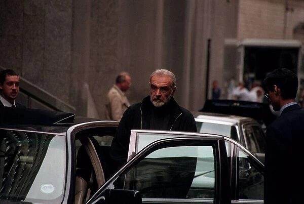 Sean Connery Actor September 98 Getting into car filming his new film in london