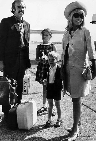Sean Connery actor with his wife Diane Cilento pictured with their children Gigi