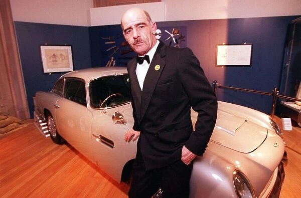 Sean Connery lookalike February 1998 John Garland wearing bow tie at the 007 exhibition