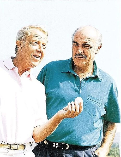 Sean Connery with Michael Medwin playing golf