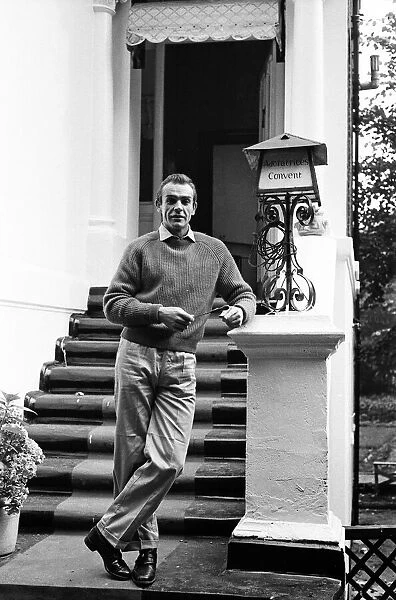 Sean Connery pictured at his new house in Acton, . The house was once a Convent