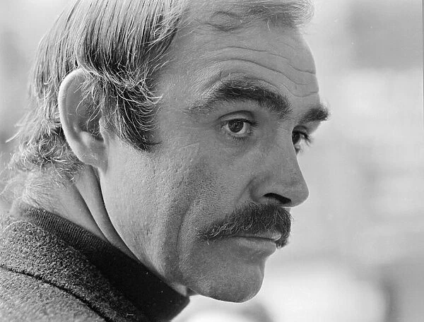 Sean Connery seen here sporting a moustache outside the Garrick Theatre were he is