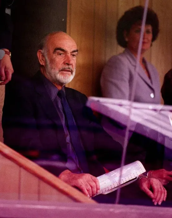 Framed Print : Sean Connery Sept 1998 the Scottish actor watches match Framed Print : Sean Connery Sept 1998 the Scottish actor watches match
