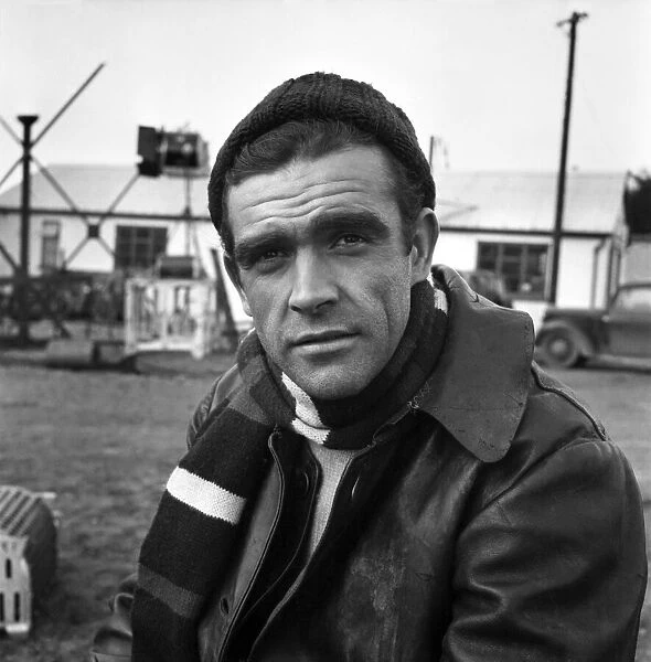 Sean Connery on the set of the film 'Action of the Tiger'. November 1956 A357