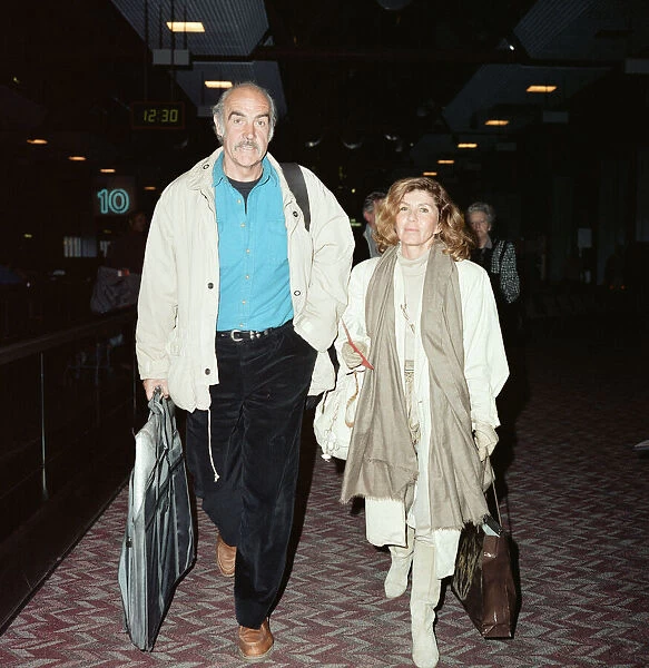 Sean Connery and his wife Micheline at LAP. 25th January 1989