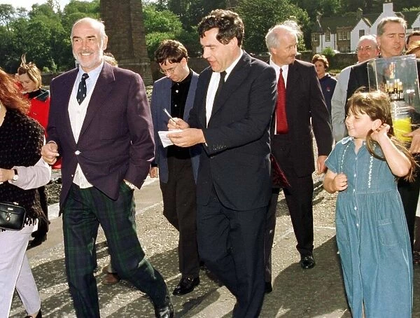 Sean Connery Yes Yes Campaign September 1997 Campaigning with Chancellor Gordon Brown MP