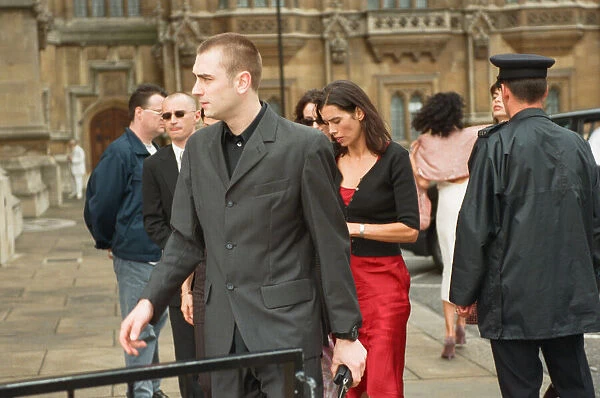 Sean Pertwee wedding. Guests arriving at the church