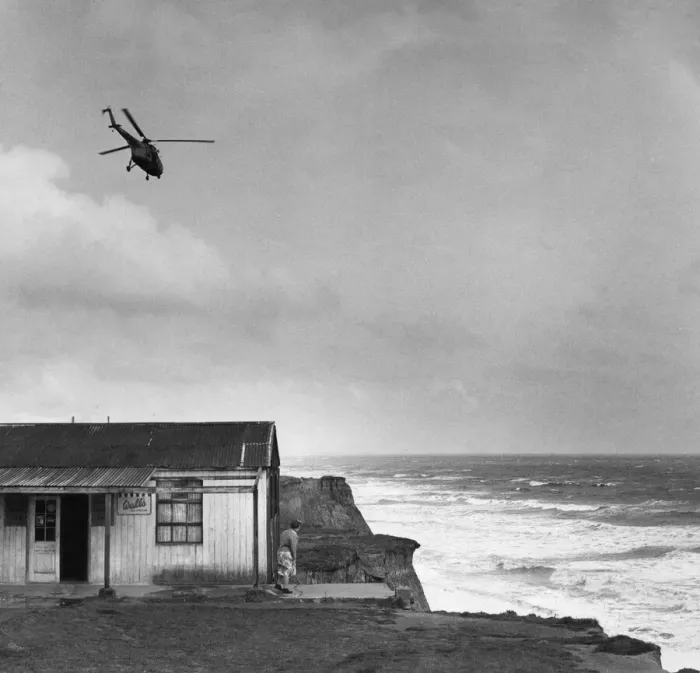 Framed Print : Search for missing girls. A RAF search and rescue Westland Whirlwind flies above Framed Print : Search for missing girls. A RAF search and rescue Westland Whirlwind flies above