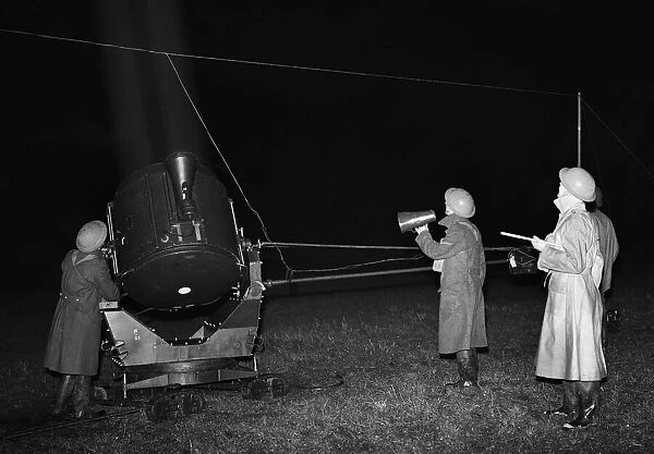 Searchlight exercise in the West Midlands involving the Army