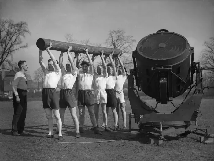 Framed Print : Searchlight school, Birmingham. Physical training being given to the soldiers of a Framed Print : Searchlight school, Birmingham. Physical training being given to the soldiers of a