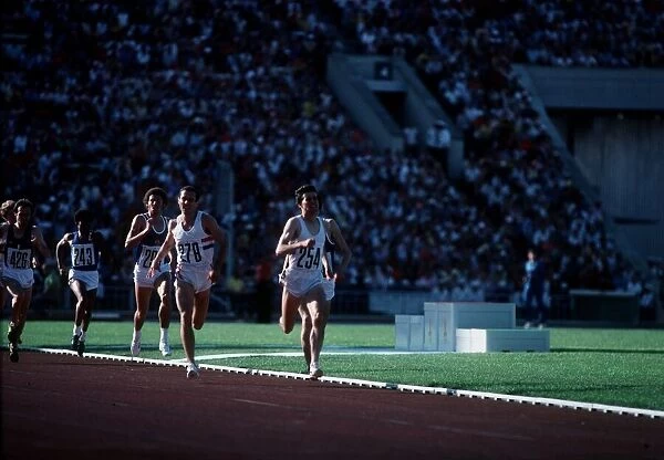 Sebastian Coe in action to win the Mens 1500 Metres Final at the Moscow Olympic Games