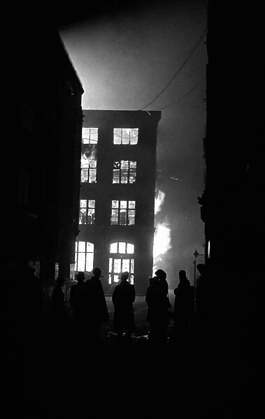 The second great fire of London following a heavy German air raid on Sunday 29th December