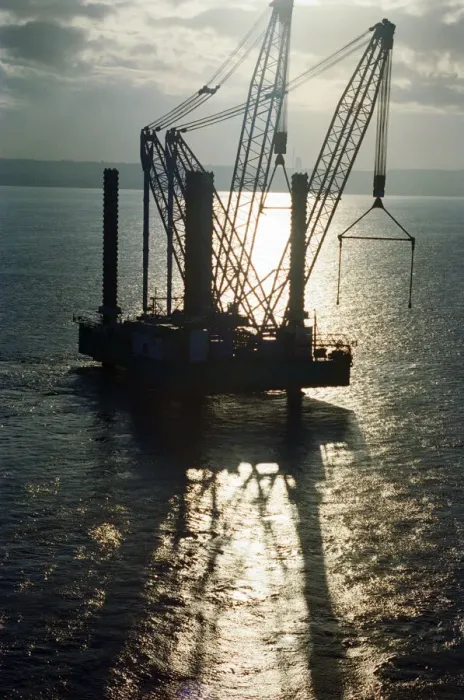 Framed Print : The Second Severn Crossing under construction. 28th November 1995 Framed Print : The Second Severn Crossing under construction. 28th November 1995