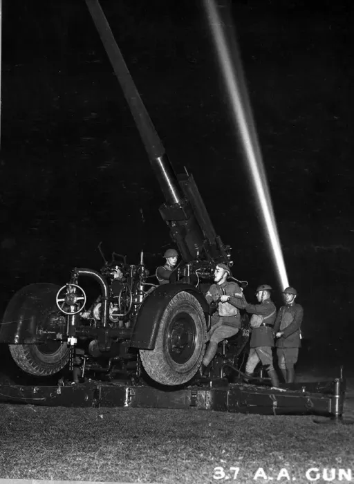 Framed Print : Second World War April 1941 3. 7 Anti Aircraft Gun Framed Print : Second World War April 1941 3. 7 Anti Aircraft Gun