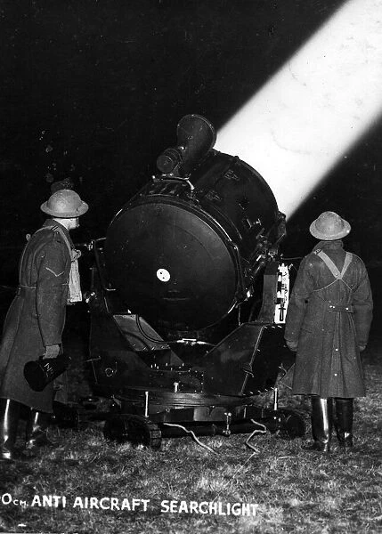 Second World War April 1941 anti aircraft search light