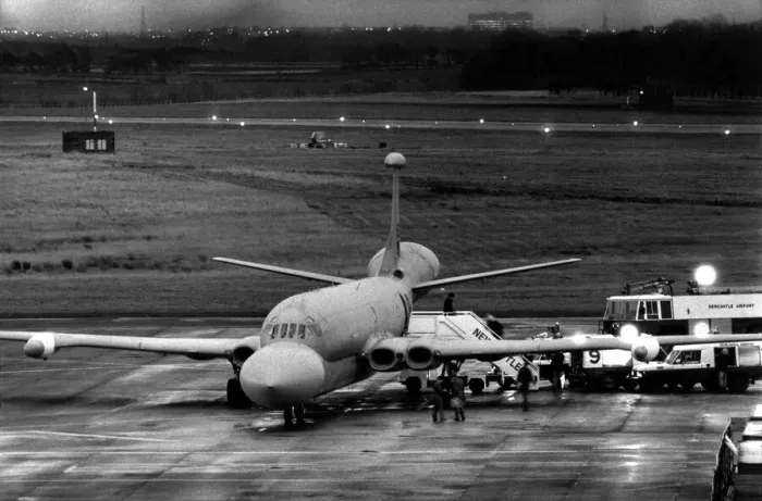Framed Print : A secret test flight of a Hawker Siddeley (Bae) Nimrod ended in an emergency at Newcastle Framed Print : A secret test flight of a Hawker Siddeley (Bae) Nimrod ended in an emergency at Newcastle
