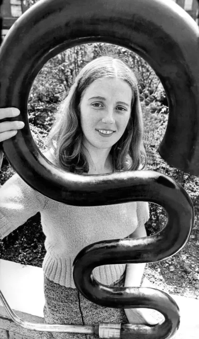 Framed Print : Secretary Ann Roger got to grips with an early musical instrument called the Serpent Framed Print : Secretary Ann Roger got to grips with an early musical instrument called the Serpent