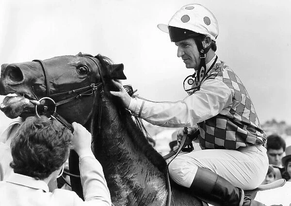 Secreto Racehorse with jockey Christie Roche in the saddle winning the Epsom Derby - June