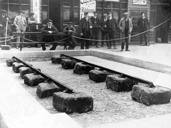 A section of the rail of the first public railway in the world which was laid in May 1822
