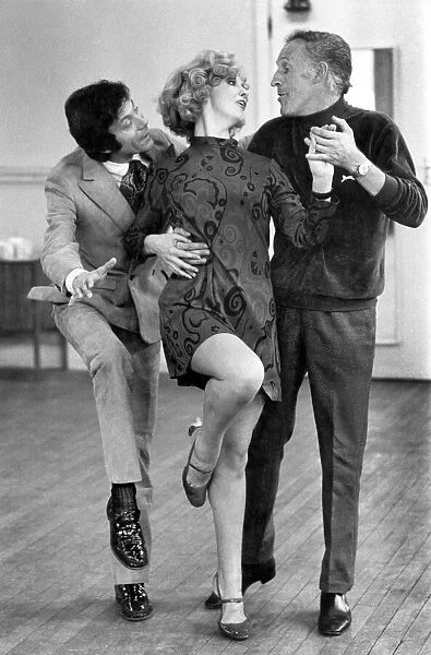 Seen here rehearsing for the show, Bruce Forsyth, Nyree Dawn Porter, and Lionel Blair