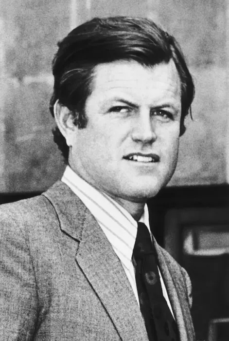 Framed Print : Senator Edward Kennedy at London Heathrow Airport April 17th 1971