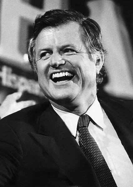 Senator Edward Kennedy makes a speech after the announcement of his withdrawal from