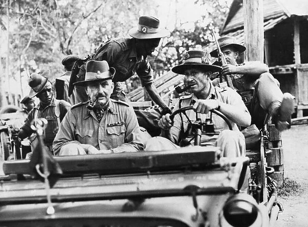 Senior Officers of Allied Land Forces South East Asia, leaving 36th Division Headquarters