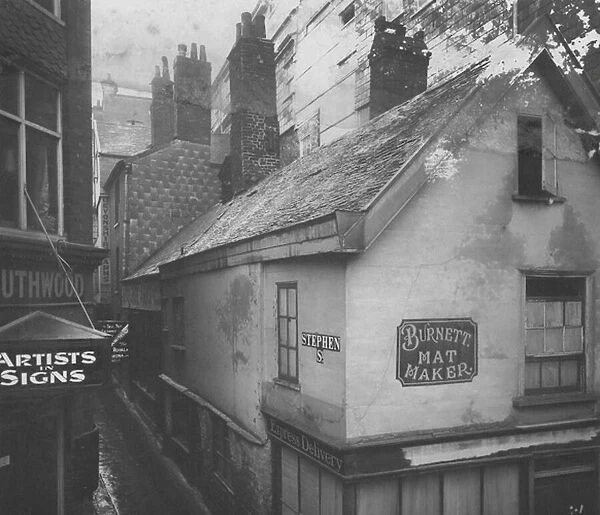 September 1923: This photograph shows the Tuck Shops at the old house at junction of St