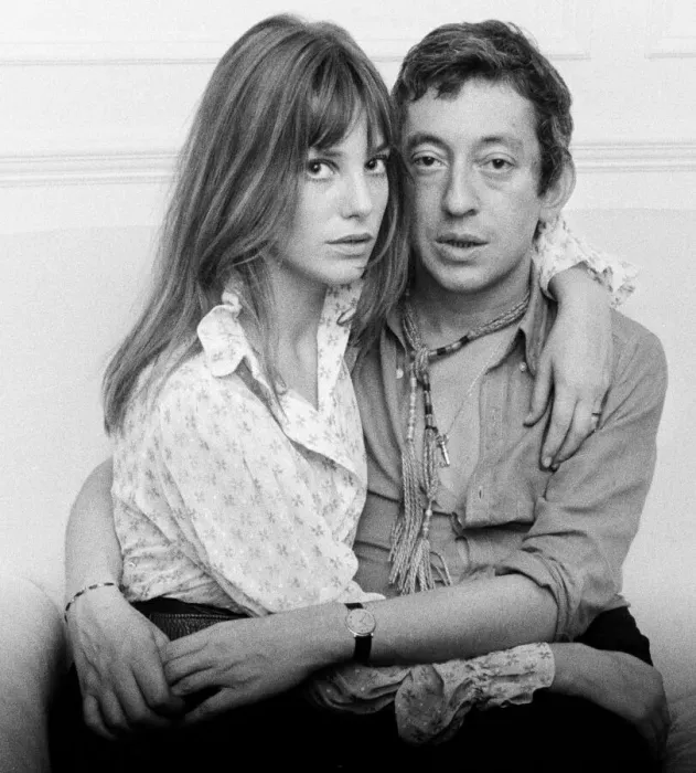 Framed Print : Serge Gainsbourg French composer musician 1969 and wife English actress Jane Birkin Framed Print : Serge Gainsbourg French composer musician 1969 and wife English actress Jane Birkin