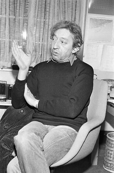 Serge Gainsbourg, in UK to launch the English version of his first novel