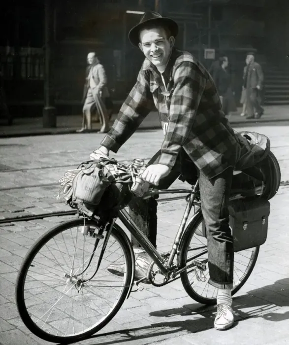 Framed Print : Sergeant Bob Smith from California May 1953 5000 miles tour of Europe by cycle Framed Print : Sergeant Bob Smith from California May 1953 5000 miles tour of Europe by cycle