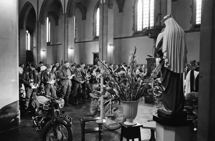 Framed Print : Service of Thanksgiving and Dedication for Motor Cyclists and Scooterists