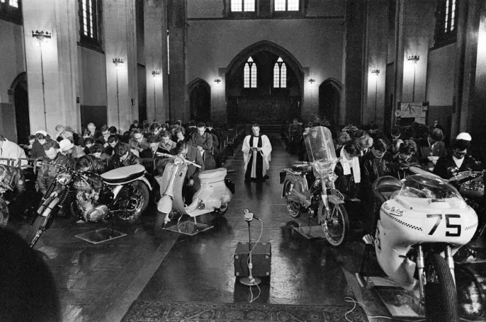 Framed Print : Service of Thanksgiving and Dedication for Motor Cyclists and Scooterists