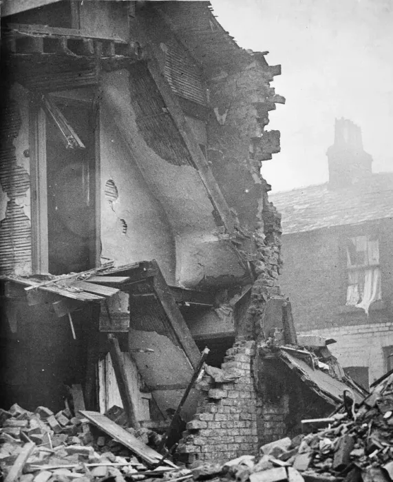 Framed Print : These two sets of stairs in a Liverpool house hit by a Nazi night bomb in a recent raid Framed Print : These two sets of stairs in a Liverpool house hit by a Nazi night bomb in a recent raid
