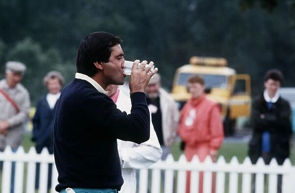 Seve Ballesteros drinking glass of water July 1987