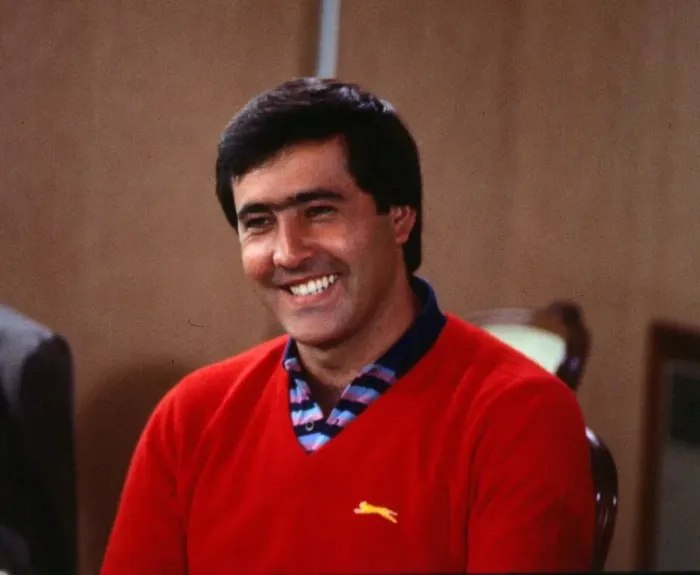 Framed Print : Seve Ballesteros golferJuly 1982 Red pullover Framed Print : Seve Ballesteros golferJuly 1982 Red pullover