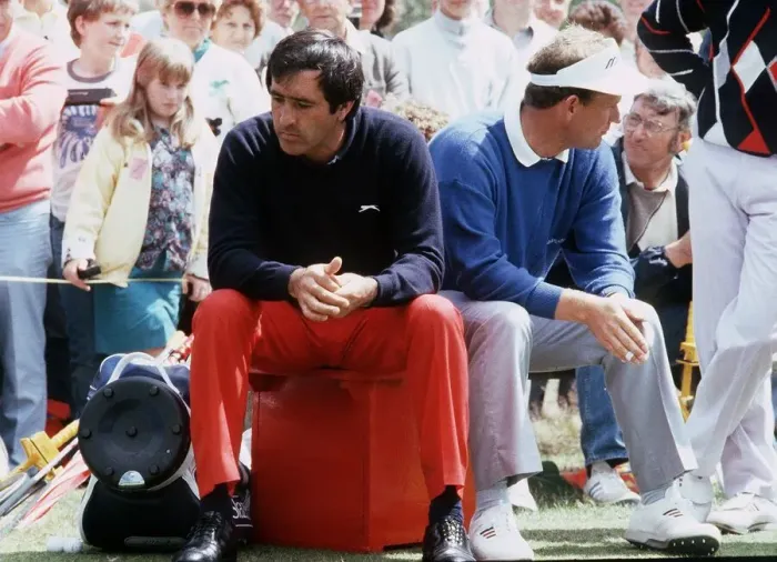 Framed Print : Seve Ballesteros and Sandy Lyle July 1988 Framed Print : Seve Ballesteros and Sandy Lyle July 1988