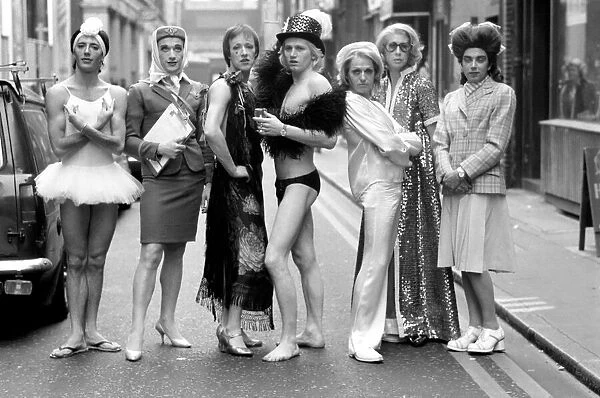 Seven men impersonators are appearing at a West End Night Club where they do